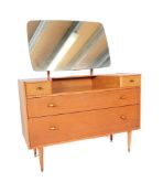 RETRO VINTAGE MID CENTURY TEAK DRESSING TABLE WITH MIRROR