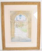 ROXBY BOLT (20TH CENTURY ) WATERCOLOUR ARCHITECTURAL PRINTS