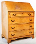 QUEEN ANNE REVIVAL FLAME MAHOGANY BUREAU OFFICE DESK