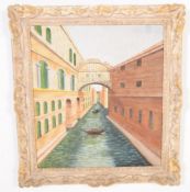 OIL ON CANVAS PAINTING BRIDGE OF SIGHS BY CIOTTA SIGNED