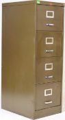 HOWDEN INDUSTRIAL MID CENTURY METAL FILING PEDESTAL CABINET