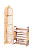VINTAGE RETRO BAMBOO & RATTAN BOOKSHELVES