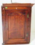 18TH CENTURY GEORGE III OAK CORNER CUPBOARD CABINET