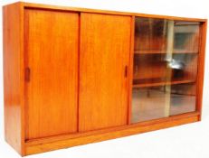 BRITISH MODERN DESIGN - MID CENTURY TEAK SIDEBOARD BOOKCASE