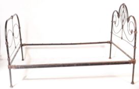 19TH CENTURY VICTORIAN EBONISED METAL HEAD & FOOT BOARD