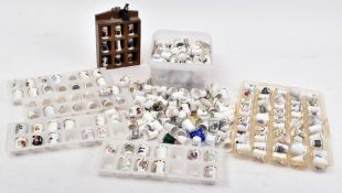 LARGE COLLECTION OF VINTAGE 20TH CENTURY CHINA THIMBLES