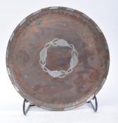 20TH CENTURY RETRO NAIVE COPPER & WHITE METAL WALL CHARGER