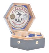 CLARK & CO. - LATE VICTORIAN DECORATIVE WOODEN SPOOL BOX