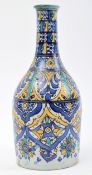 19TH CENTURY MOROCCAN CERAMIC BOTTLE SHAPED VASE