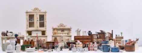 LARGE COLLECTION OF MID CENTURY DOLL'S HOUSE FURNITURE