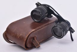 'TELESPEC' VINTAGE PAIR OF BINOCULAR GLASSES IN LEATHER CASE