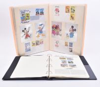 WALT DISNEY - DISNEY WORLD OF POSTAGE STAMPS - TWO ALBUMS