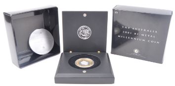 AUSTRALIA 2001 BIMETAL MILLENNIUM COIN IN CASE - LIMITED EDITION