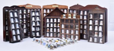 LARGE COLLECTION OF COMMEMORATIVE PORCELAIN THIMBLES