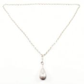 STERLING SILVER LONG GUARD CHAIN WITH 925 SILVER PERFUME BOTTLE PENDANT