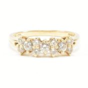 HALLMARKED 14CT GOLD & CUBIC ZIRCONIA CLUSTER RING