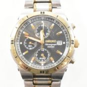 SEIKO CHRONOGRAPH STAINLESS STEEL TWO TONE WRISTWATCH