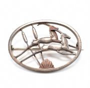 VINTAGE HALLMARKED SILVER GEOFFREY BELLAMY FOR GEORGE TARRATT BROOCH PIN