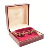HALLMARKED 9CT GOLD & SAPPHIRE BRACELET CHAIN
