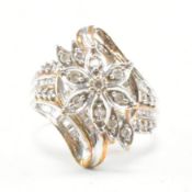 HALLMARKED 9CT GOLD & DIAMOND CLUSTER RING
