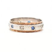 HALLMARKED 9CT BICOLOUR GOLD ETERNITY RING