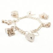 VINTAGE SILVER CHARM BRACELET & CHARMS