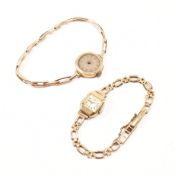 TWO HALLMARKED 9CT GOLD WRIST WATCHES AF