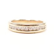 HALLMARKED 9CT GOLD & DIAMOND HALF ETERNITY RING