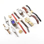 HALLMARKED 9CT GOLD ROTARY WITH COLLECTION OF VINTAGE & LATER WRISTWATCHES