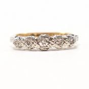 18CT PLATINUM & DIAMOND FIVE STONE RING