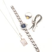 COLLECTION OF ASSORTED SILVER JEWELLERY
