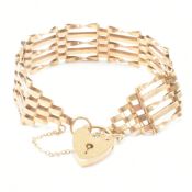 HALLMARKED 9CT GOLD GATE LINK BRACELET