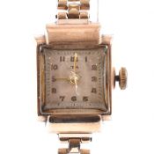 HALLMARKED 9CT GOLD IRA SWISS MADE WRISTWATCH