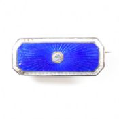 CHARLES HORNER SILVER ENAMELLED BROOCH PIN