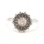 10CT WHITE GOLD & DIAMOND RING