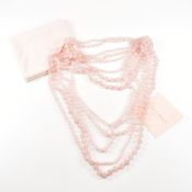 CONTEMPORARY LOLA ROSE LONDON ROSE QUARTZ BEADED NECKLACE