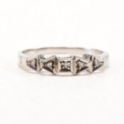 ART DECO 18CT WHITE GOLD & DIAMOND RING