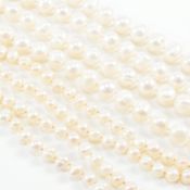 TWO STRINGS OF CULTURES BAROQUE PEARLS