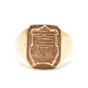 HALLMARKED 9CT GOLD LIVERPOOL FOOTBALL CLUB SIGNET RING