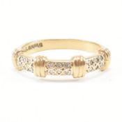 HALLMARKED 9CT GOLD & DIAMOND HALF ETERNITY RING