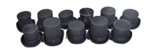 COLLECTION OF VINTAGE THEATRICAL COSTUME MENS TRILBY / TOP HATS