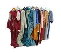 COLLECTION OF THEATRICAL COSTUME REGENCY STYLE DRESSES