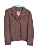 HERMES – A VINTAGE MID CENTURY LADIES BURGUNDY WOOL JACKET