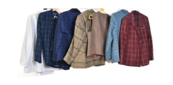 COLLECTION OF SIX VINTAGE MENS SUIT BLAZERS