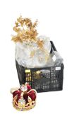 COLLECTION OF GILT COSTUME HEADWEAR WREATHES