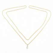 EARLY 20TH CENTURY 9CT LONG GUARD CHAIN