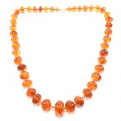 VINTAGE AMBER COPAL BEADED NECKLACE