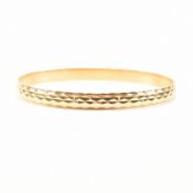 VINTAGE YELLOW METAL FACETED BANGLE BRACELET