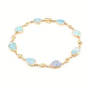 9CT GOLD & OPAL BRACELET CHAIN