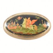 HALLMARKED 9CT GOLD MOUNTED BROOCH PIN